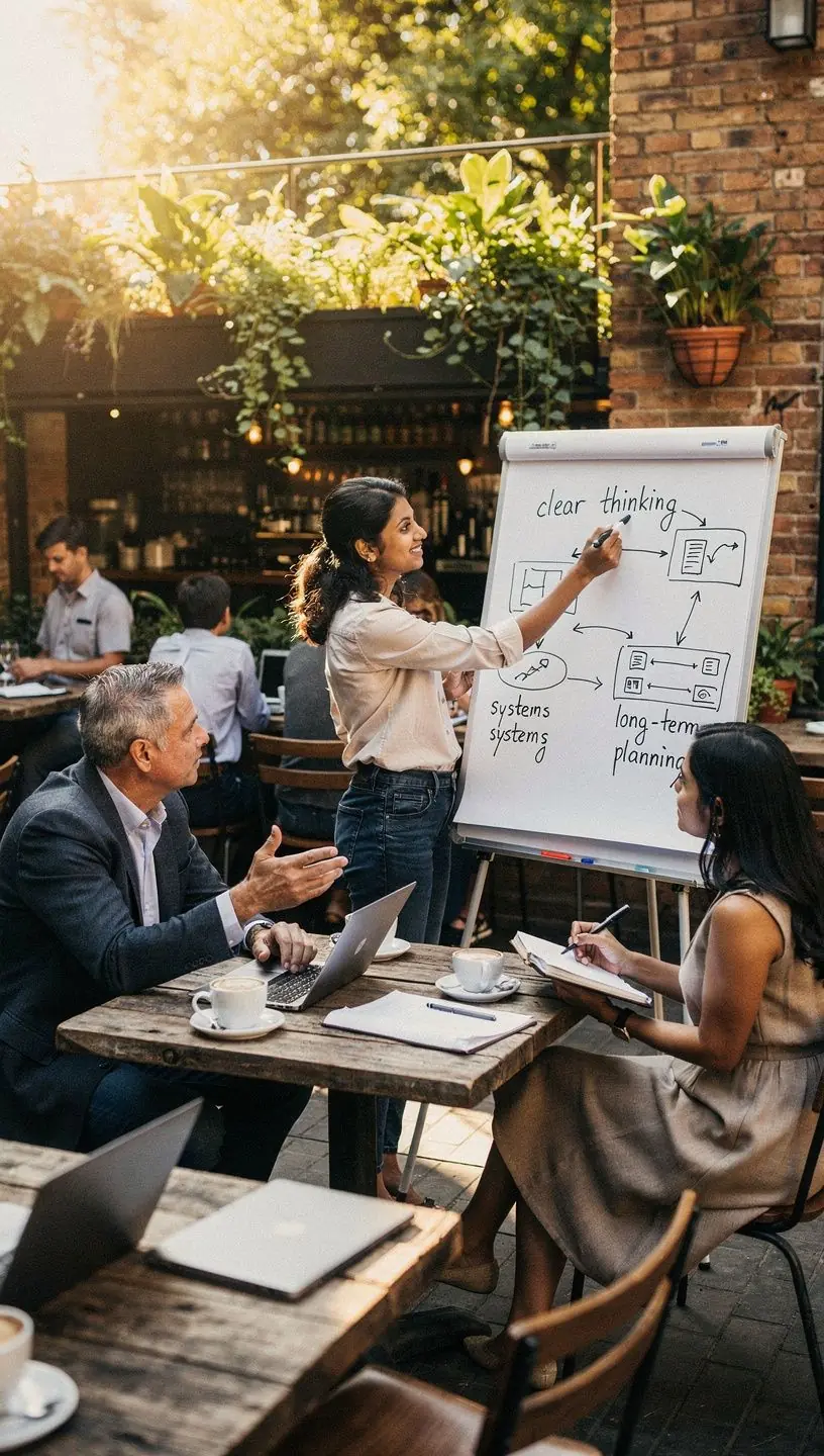 Team strategy meeting